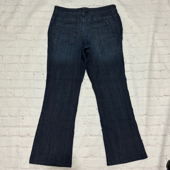 LIZ CLAIBORNE JEANS “AUDRA” bootcut fit women’s dark wash denim pants Sz 12 EUC - Picture 14 of 16